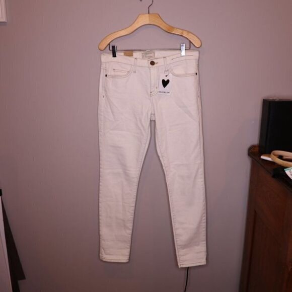 NWT Current Elliot Ankle Skinny White Jeans Sz 30 - Picture 2 of 5